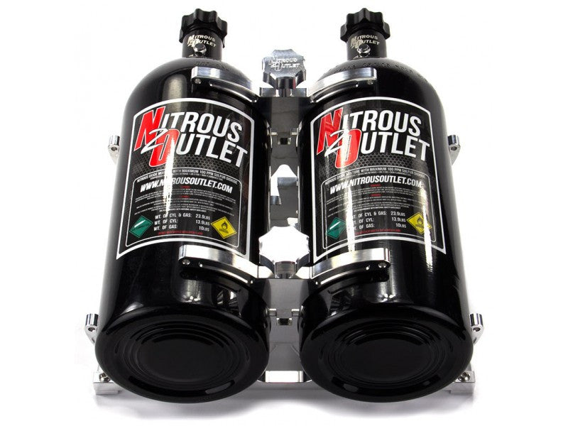 Nitrous Outlet Dual Billet Aluminum Heated Bottle Bracket With Pressure Activation Switch - Southwest Speed LLC